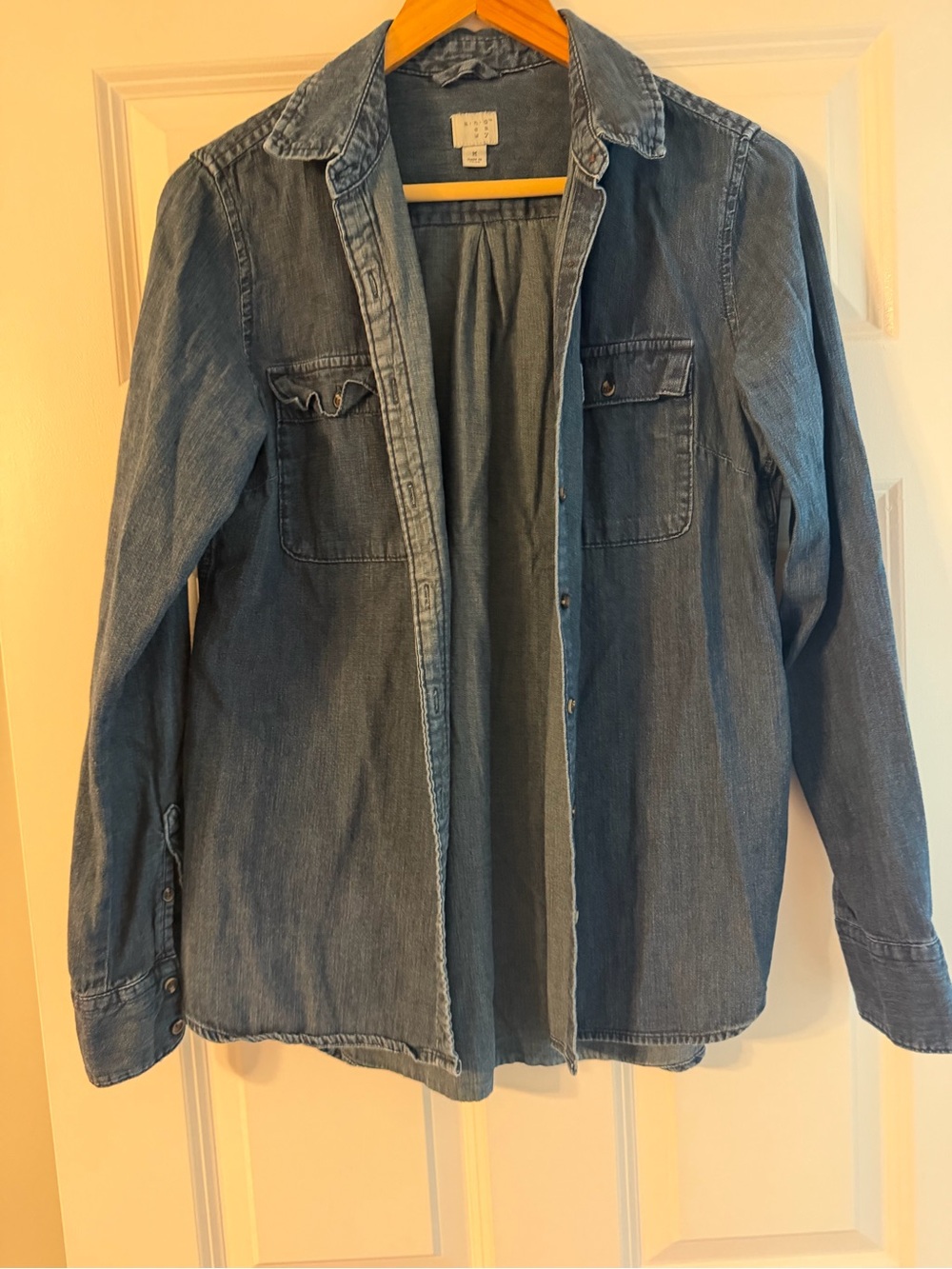 a new day Denim Button-Down Shirt in Light Blue